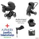 Adamex Belissa Premium multifunkciós babakocsi 3in1 Dark grey&silver /PS-595/