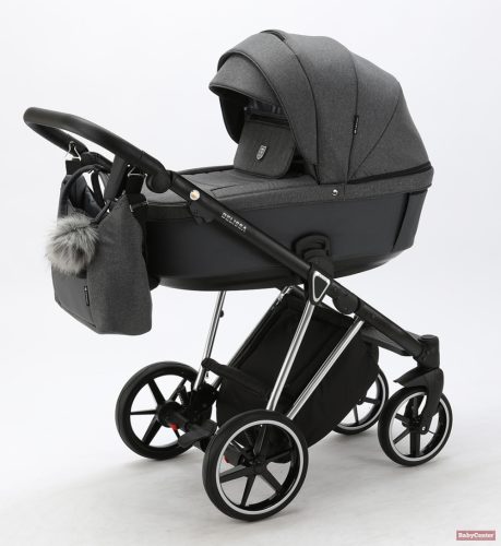 Adamex Belissa Premium multifunkciós babakocsi 3in1 Dark grey&silver /PS-595/