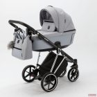 Adamex Belissa Premium multifunkciós babakocsi 3in1 Light grey&silver /PS-623/