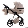 Adamex Quantum Star Premium babakocsi 4in1 szettben (Römer Safe PRO dönthető hordozóval és forgatható bázistalppal) - Beige Leather 