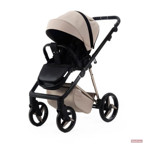 Adamex Quantum Star Premium babakocsi 4in1 szettben (Römer Safe PRO dönthető hordozóval és forgatható bázistalppal) - Beige Leather 