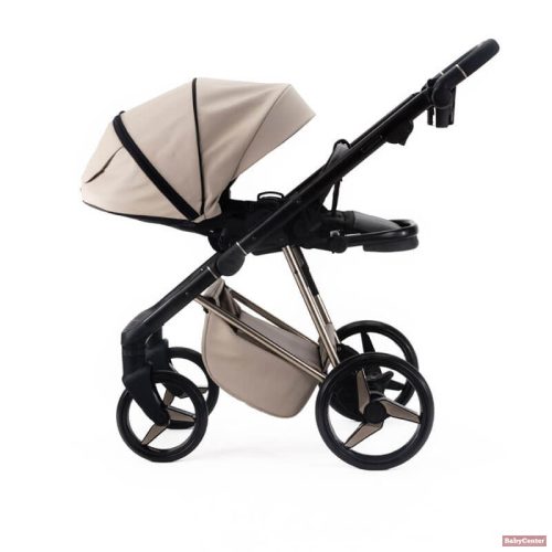 Adamex Quantum Star Premium babakocsi 4in1 szettben (Römer Safe PRO dönthető hordozóval és forgatható bázistalppal) - Beige Leather 