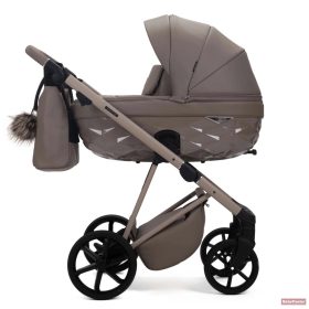   Adamex Quantum Star Premium babakocsi 2in1 - Cappuccino Leather (Opcionális Adamex és Römer hordozó+bázistalp szettben)