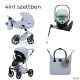 Adamex Quantum Star Premium babakocsi 4in1 szettben (Römer Safe PRO dönthető hordozóval és forgatható bázistalppal) - Sky Leather