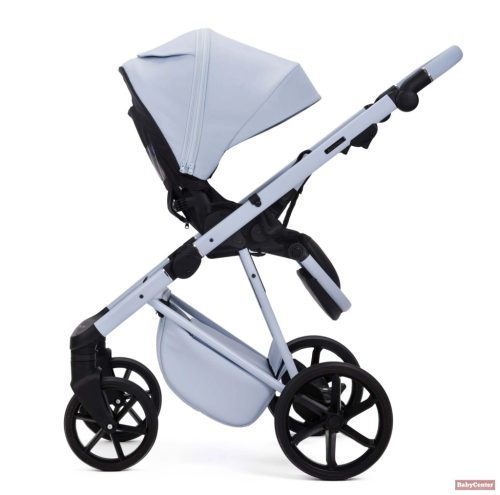 Adamex Quantum Star Premium babakocsi 4in1 szettben (Römer Safe PRO dönthető hordozóval és forgatható bázistalppal) - Sky Leather