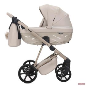   Adamex Quantum Star Premium babakocsi 2in1 - Vanilla Leather (Opcionális Adamex és Römer hordozó+bázistalp szettben)
