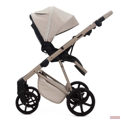 Adamex Quantum Star Premium babakocsi 4in1 szettben (Römer Safe PRO dönthető hordozóval és forgatható bázistalppal) - Vanilla Leather