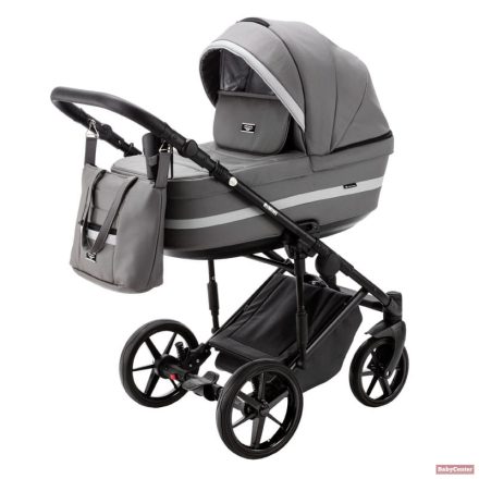 Adamex Rimini multifunkciós babakocsi 3in1 100% Eco-bőr/260 steel grey/