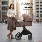 Adamex Spark 4in1 multifunkciós babakocsi (Römer hordozóval,isofix bázistalppal) - Chocolate Fango
