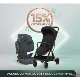   Adamex Zoom sportbabakocsi /black/ & Maxi-Cosi Rodifix M gyerekülés /basic grey/