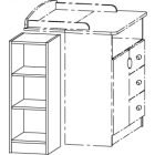 Faktum Alda pelenkázóhoz tárolópolc - Classic, Selyemszürke