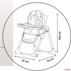 Asalvo Manet duplatálcás dönthető etetőszék játékhíddal - dandelion