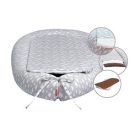 Babafészek - kókusz betéttel #szürke-fehér felhő