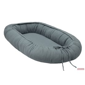 Muszlin Babafészek - szürke