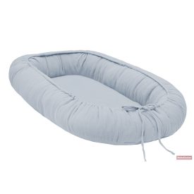 Muszlin Babafészek - világos szürke