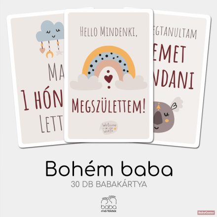 Babakártya | Bohém baba | 30 db