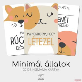 Babakártya | Kismamakártya | Minimál állatkák | 30 db