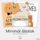 Babakártya | Minimál állatkák | 30 db
