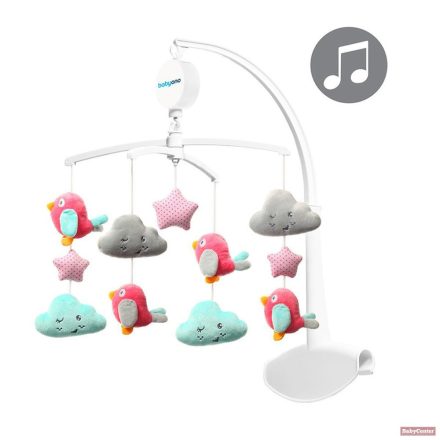Baby Ono zenélő forgó utazóágyra is - felhős madarak
