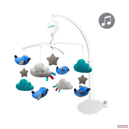 Baby Ono zenélő forgó utazóágyra is - felhős repülők