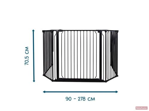 Baby Dan CombiFit XL Univerzális térkorlát, fekete 90cm - 278cm