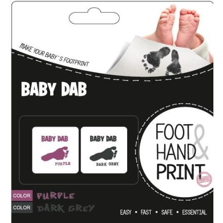 Baby Dab lenyomatkészítő festék /2db-os kiszerelés/ lila+szürke