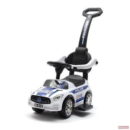 Baby Mix bébitaxi zenélő, szülőkormányos - rendőrség fehér
