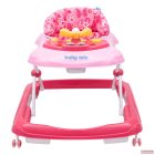 Baby Mix bébikomp kormánykerékkel,szilikon kerekekkel (pink)