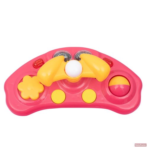 Baby Mix bébikomp kormánykerékkel,szilikon kerekekkel (pink)