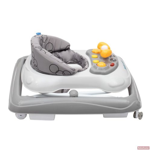 Baby Mix bébikomp kormánykerékkel,szilikon kerekekkel (sötétszürke)