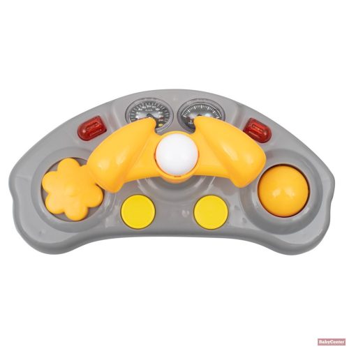 Baby Mix bébikomp kormánykerékkel,szilikon kerekekkel (sötétszürke)