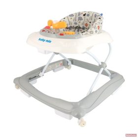   Baby Mix bébikomp kormánykerékkel,szilikon kerekekkel (szürke)
