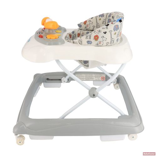Baby Mix bébikomp kormánykerékkel,szilikon kerekekkel (szürke)