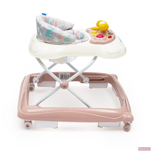 Baby Mix bébikomp kormánykerékkel,szilikon kerekekkel (rózsaszín)