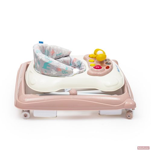 Baby Mix bébikomp kormánykerékkel,szilikon kerekekkel (rózsaszín)