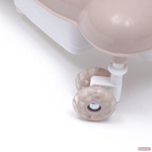 Baby Mix bébikomp kormánykerékkel,szilikon kerekekkel (rózsaszín)