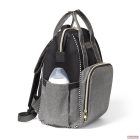 BabyOno pelenkázó táska OSLO STYLE hátizsák fekete/szürke