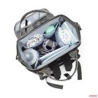 BabyOno pelenkázó táska OSLO STYLE hátizsák fekete/szürke