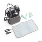 BabyOno pelenkázó táska OSLO STYLE hátizsák fekete/szürke