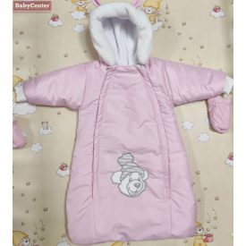   Bunny babazsák /bundazsák/ vízlepergetős külső anyag - újszülött kortól /rózsaszín/