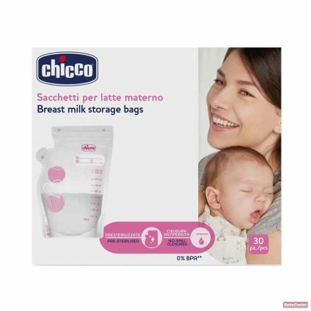 Chicco Anyatejgyűjtő zacskó 30db elősterilizált