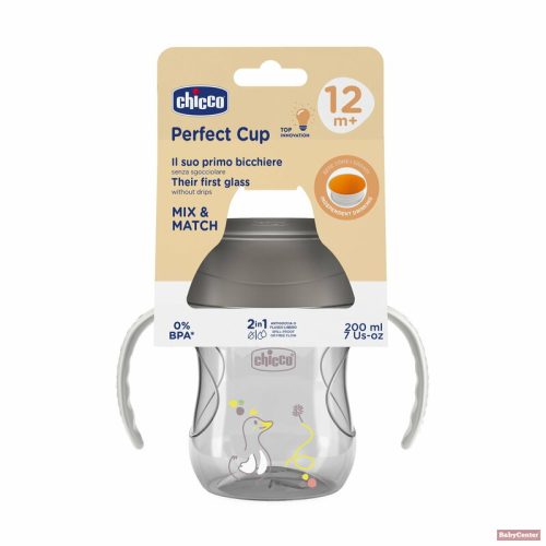 Chicco Perfect Cup 360° itatópohár 200 ml - Szürke