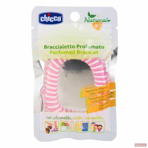 Chicco szúnyogvédelem Natural Bracelet - illatosított karkötő 1db - rózsa