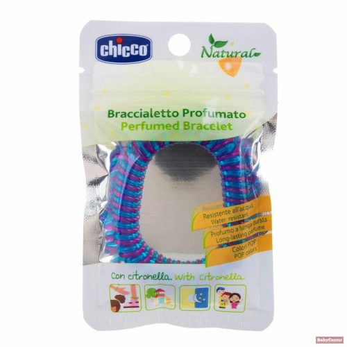 Chicco szúnyogvédelem Natural Bracelet - illatosított karkötő 1db - kék