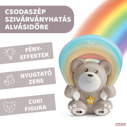 Chicco Rainbow Bear - Szivárvány maci zene-fény projektor-neutral
