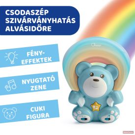   Chicco Rainbow Bear - Szivárvány maci zene-fény projektor-kék