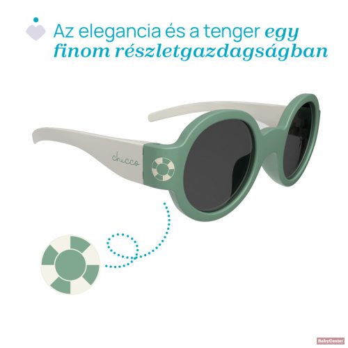 Chicco napszemüveg 0hó+ Magas UV-védelem - zöld füstös lencse