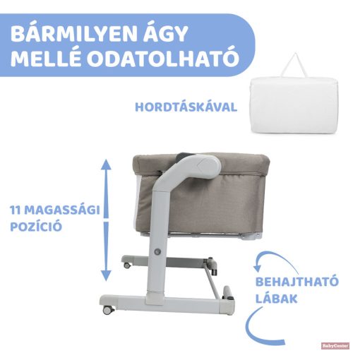 Chicco Next to me Magic EVO bölcső,babaöböl - Desert Taupe