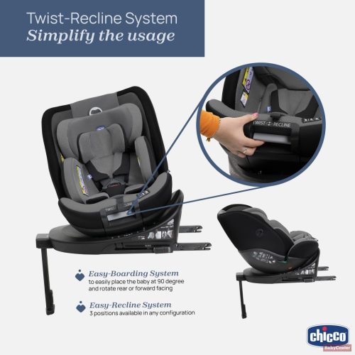 Chicco EVERONE I-SIZE 40-150cm - Grey Black