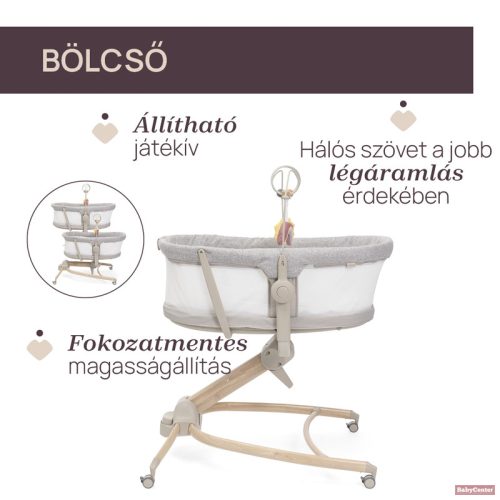 Chicco Baby Hug Armonia 4in1 bölcső, pihenőszék, etetőszék, asztali szék Scandinavian